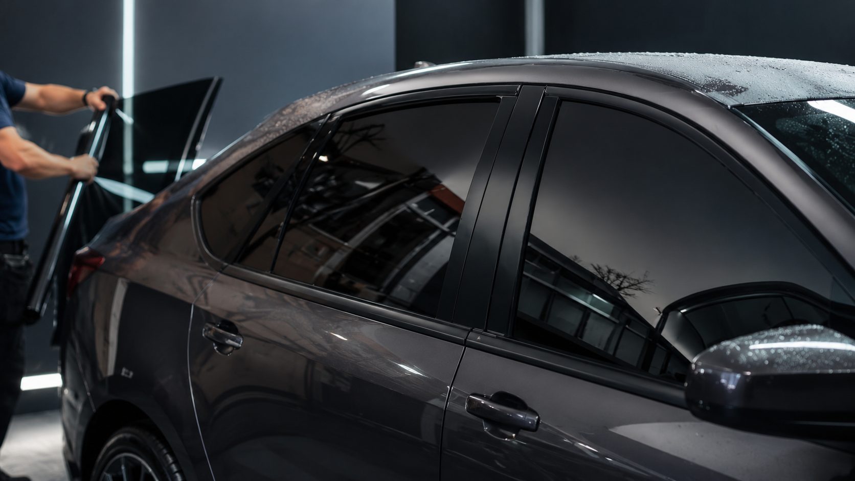 Tint application in studio