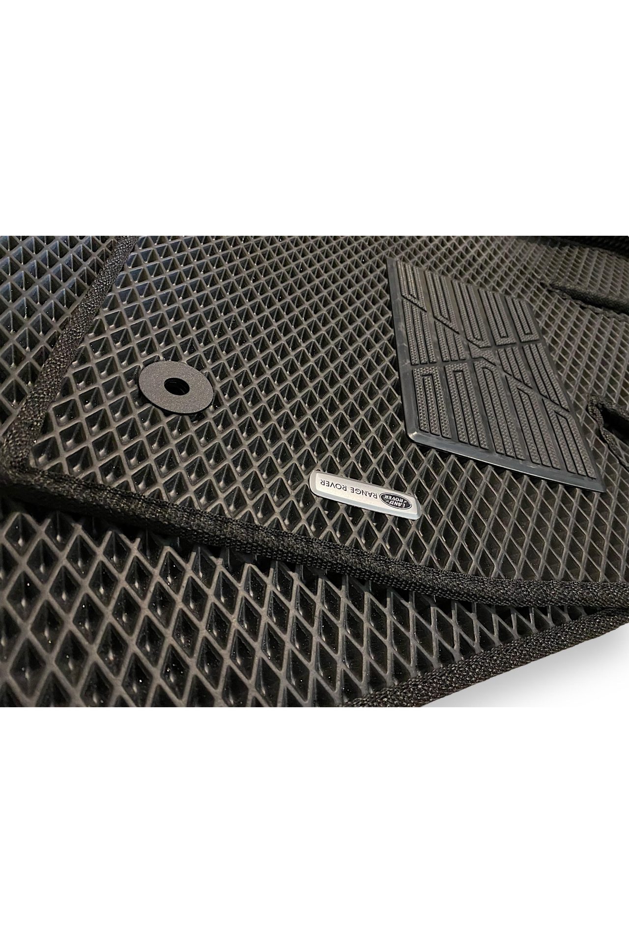 Close-up of Range Rover EVA mat diamond cell detail